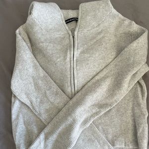 cropped brandy zip up jacket